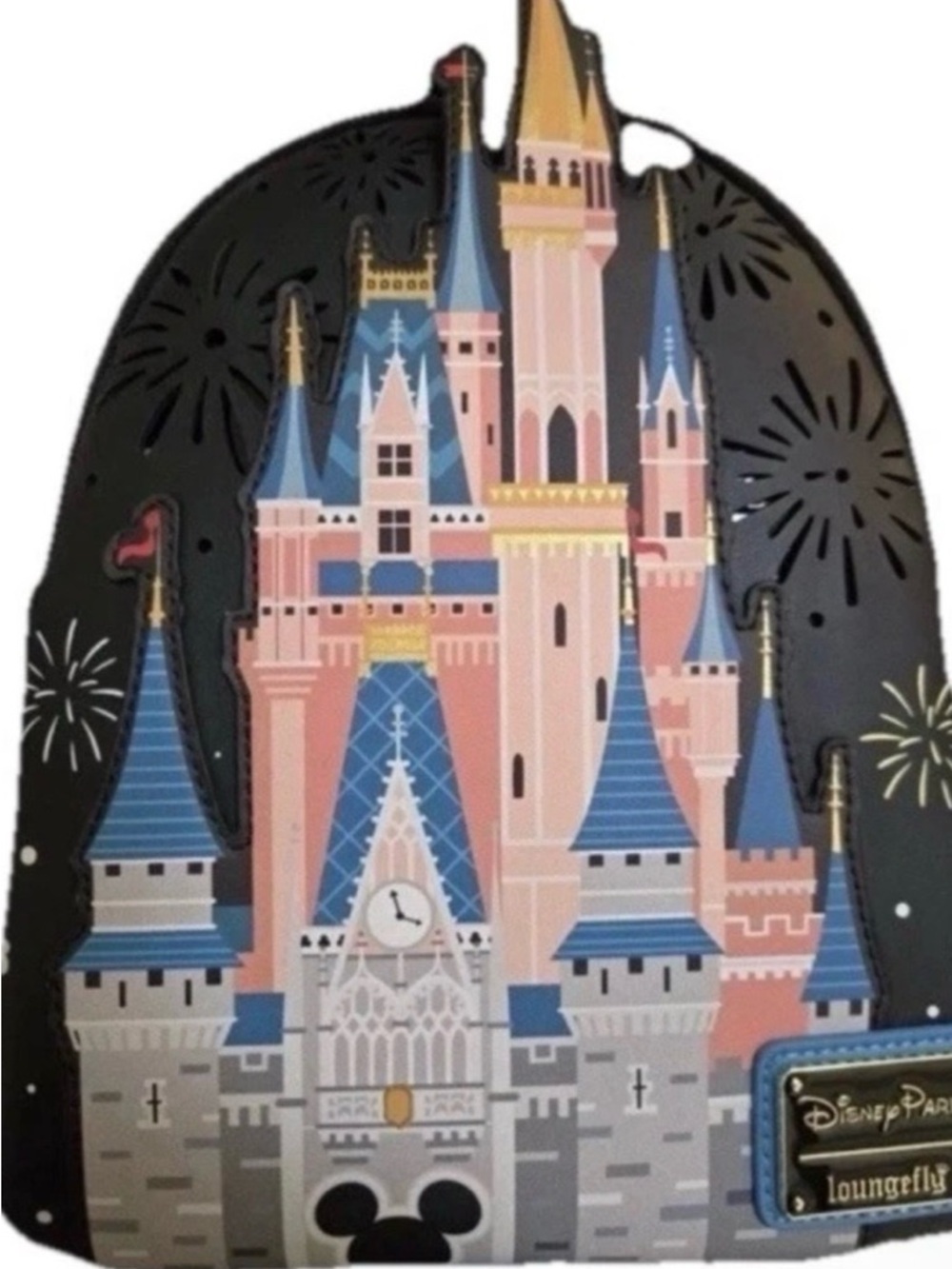 Loungefly Pink and Blue Castle Party Backpack